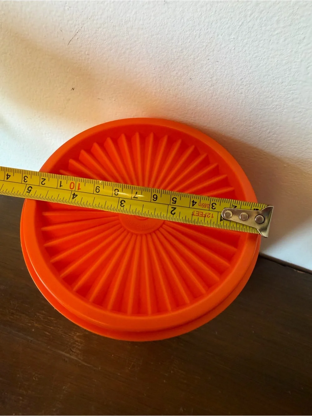Vintage Orange Decorative Tupperware Container - Home Accents